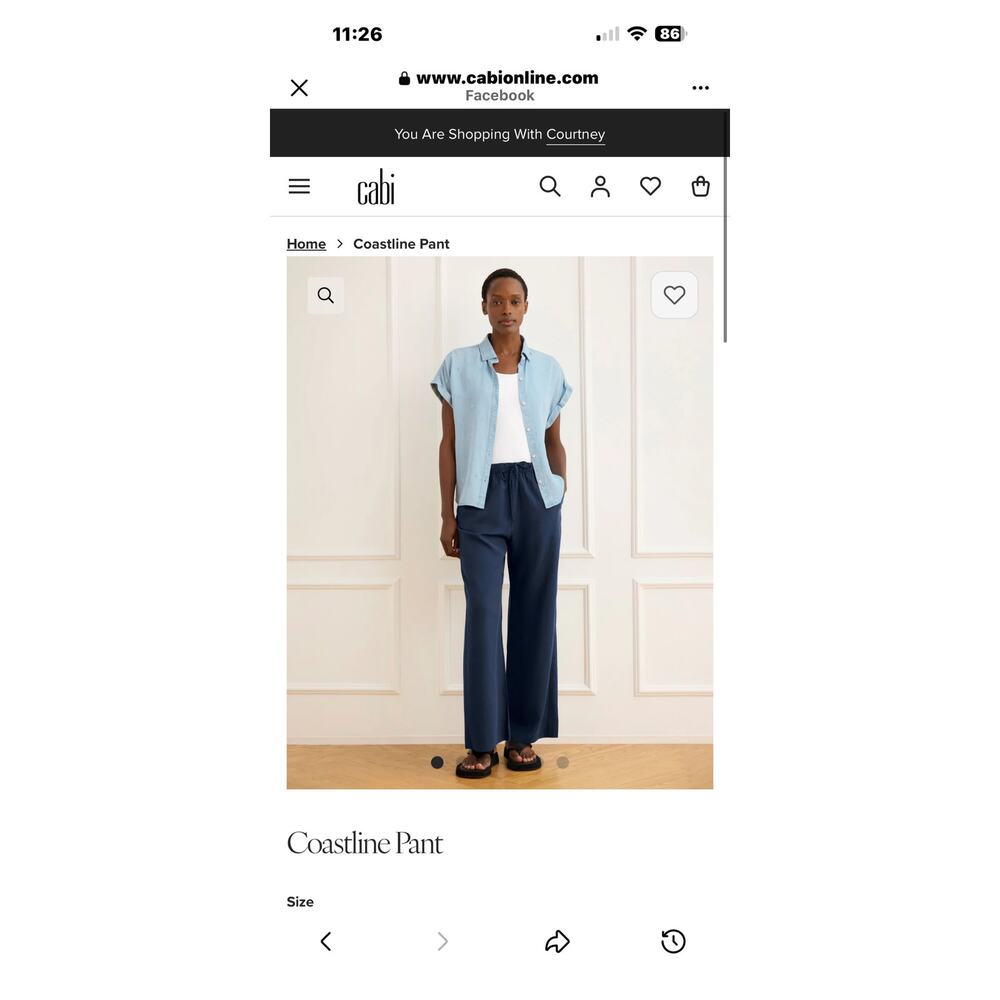 Cabi Coastline pant from Spring 2026. PLEASE READ HAS STAIN size Medium - Picture 4 of 11